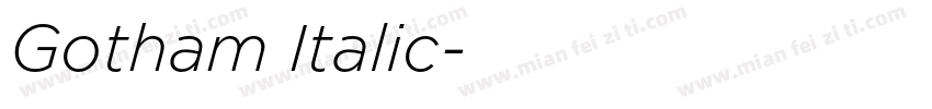 Gotham Italic字体转换